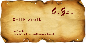 Orlik Zsolt névjegykártya